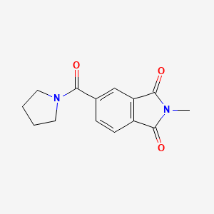 molecular formula C14H14N2O3 B7505529 2-Methyl-5-(pyrrolidine-1-carbonyl)isoindole-1,3-dione 