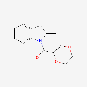 molecular formula C14H15NO3 B7505550 2,3-Dihydro-1,4-dioxin-5-yl-(2-methyl-2,3-dihydroindol-1-yl)methanone 