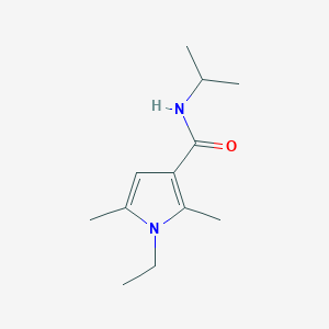 molecular formula C12H20N2O B7505597 1-ethyl-2,5-dimethyl-N-propan-2-ylpyrrole-3-carboxamide 