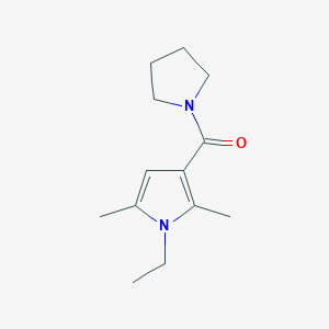 molecular formula C13H20N2O B7505604 (1-Ethyl-2,5-dimethylpyrrol-3-yl)-pyrrolidin-1-ylmethanone 