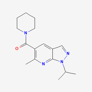 molecular formula C16H22N4O B7505615 (6-Methyl-1-propan-2-ylpyrazolo[3,4-b]pyridin-5-yl)-piperidin-1-ylmethanone 