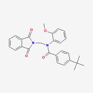 molecular formula C27H26N2O4 B7505637 4-tert-butyl-N-[(1,3-dioxoisoindol-2-yl)methyl]-N-(2-methoxyphenyl)benzamide 