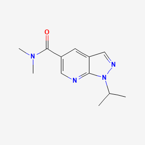 molecular formula C12H16N4O B7505654 N,N-dimethyl-1-propan-2-ylpyrazolo[3,4-b]pyridine-5-carboxamide 