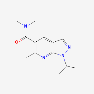 molecular formula C13H18N4O B7505656 N,N,6-trimethyl-1-propan-2-ylpyrazolo[3,4-b]pyridine-5-carboxamide 