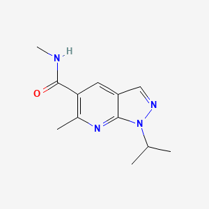 molecular formula C12H16N4O B7505666 N,6-dimethyl-1-propan-2-ylpyrazolo[3,4-b]pyridine-5-carboxamide 