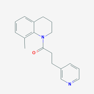 molecular formula C18H20N2O B7505691 1-(8-methyl-3,4-dihydro-2H-quinolin-1-yl)-3-pyridin-3-ylpropan-1-one 