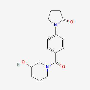 molecular formula C16H20N2O3 B7505713 1-[4-(3-Hydroxypiperidine-1-carbonyl)phenyl]pyrrolidin-2-one 