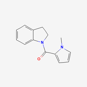 molecular formula C14H14N2O B7505720 2,3-Dihydroindol-1-yl-(1-methylpyrrol-2-yl)methanone 