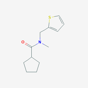 molecular formula C12H17NOS B7505723 N-methyl-N-(thiophen-2-ylmethyl)cyclopentanecarboxamide 