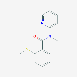 molecular formula C14H14N2OS B7505731 N-methyl-2-methylsulfanyl-N-pyridin-2-ylbenzamide 