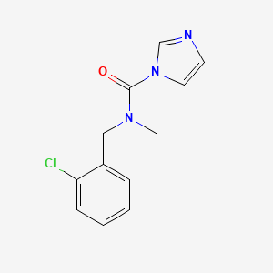 molecular formula C12H12ClN3O B7505736 N-[(2-chlorophenyl)methyl]-N-methylimidazole-1-carboxamide 