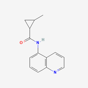 molecular formula C14H14N2O B7505743 2-methyl-N-quinolin-5-ylcyclopropane-1-carboxamide 