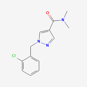 molecular formula C13H14ClN3O B7505750 1-[(2-chlorophenyl)methyl]-N,N-dimethylpyrazole-4-carboxamide 