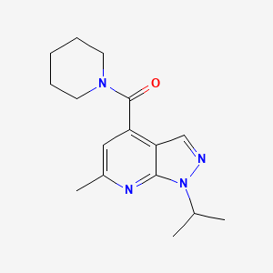 (6-Methyl-1-propan-2-ylpyrazolo[3,4-b]pyridin-4-yl)-piperidin-1-ylmethanone
