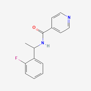 N-[1-(2-fluorophenyl)ethyl]pyridine-4-carboxamide