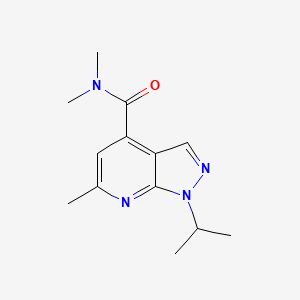 molecular formula C13H18N4O B7505801 N,N,6-trimethyl-1-propan-2-ylpyrazolo[3,4-b]pyridine-4-carboxamide 