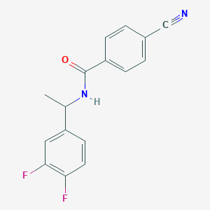 4-cyano-N-[1-(3,4-difluorophenyl)ethyl]benzamide