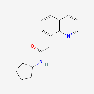 molecular formula C16H18N2O B7505819 N-cyclopentyl-2-quinolin-8-ylacetamide 