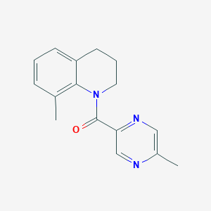 molecular formula C16H17N3O B7505856 (8-methyl-3,4-dihydro-2H-quinolin-1-yl)-(5-methylpyrazin-2-yl)methanone 