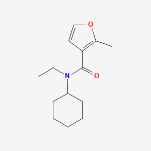 molecular formula C14H21NO2 B7505862 N-cyclohexyl-N-ethyl-2-methylfuran-3-carboxamide 