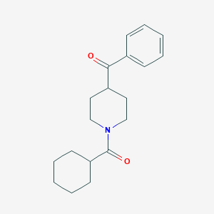 molecular formula C19H25NO2 B7505867 [1-(Cyclohexanecarbonyl)piperidin-4-yl]-phenylmethanone 