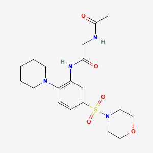2-acetamido-N-(5-morpholin-4-ylsulfonyl-2-piperidin-1-ylphenyl)acetamide