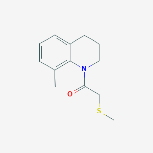 molecular formula C13H17NOS B7505888 1-(8-methyl-3,4-dihydro-2H-quinolin-1-yl)-2-methylsulfanylethanone 