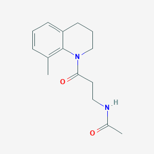 molecular formula C15H20N2O2 B7505898 N-[3-(8-methyl-3,4-dihydro-2H-quinolin-1-yl)-3-oxopropyl]acetamide 