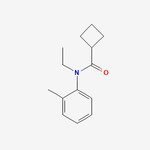 molecular formula C14H19NO B7505932 N-ethyl-N-(2-methylphenyl)cyclobutanecarboxamide 