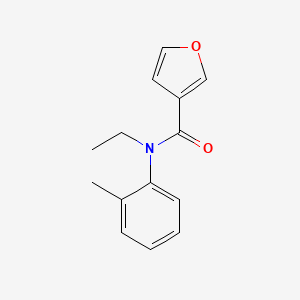 molecular formula C14H15NO2 B7505938 N-ethyl-N-(2-methylphenyl)furan-3-carboxamide 