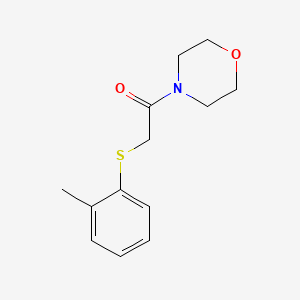 molecular formula C13H17NO2S B7505958 2-(2-Methylphenyl)sulfanyl-1-morpholin-4-ylethanone 