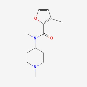 molecular formula C13H20N2O2 B7505968 N,3-dimethyl-N-(1-methylpiperidin-4-yl)furan-2-carboxamide 