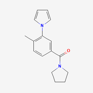 molecular formula C16H18N2O B7505993 (4-Methyl-3-pyrrol-1-ylphenyl)-pyrrolidin-1-ylmethanone 