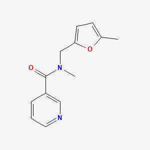 molecular formula C13H14N2O2 B7506016 N-methyl-N-[(5-methylfuran-2-yl)methyl]pyridine-3-carboxamide 