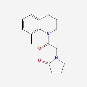 molecular formula C16H20N2O2 B7506041 1-[2-(8-methyl-3,4-dihydro-2H-quinolin-1-yl)-2-oxoethyl]pyrrolidin-2-one 