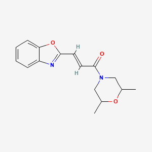 molecular formula C16H18N2O3 B7506053 (E)-3-(1,3-benzoxazol-2-yl)-1-(2,6-dimethylmorpholin-4-yl)prop-2-en-1-one 