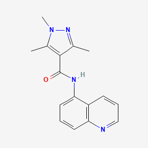 1,3,5-trimethyl-N-quinolin-5-ylpyrazole-4-carboxamide