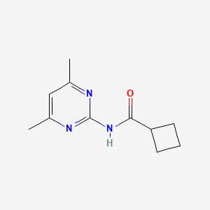 molecular formula C11H15N3O B7506082 N-(4,6-dimethylpyrimidin-2-yl)cyclobutanecarboxamide 