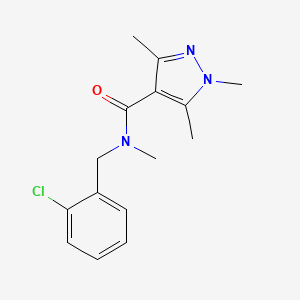 N-[(2-chlorophenyl)methyl]-N,1,3,5-tetramethylpyrazole-4-carboxamide