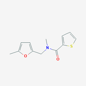 molecular formula C12H13NO2S B7506096 N-methyl-N-[(5-methylfuran-2-yl)methyl]thiophene-2-carboxamide 