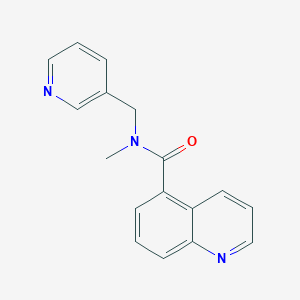 molecular formula C17H15N3O B7506115 N-methyl-N-(pyridin-3-ylmethyl)quinoline-5-carboxamide 