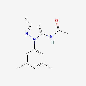 molecular formula C14H17N3O B7506163 N-[2-(3,5-dimethylphenyl)-5-methylpyrazol-3-yl]acetamide 