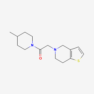 molecular formula C15H22N2OS B7506182 2-(6,7-dihydro-4H-thieno[3,2-c]pyridin-5-yl)-1-(4-methylpiperidin-1-yl)ethanone 