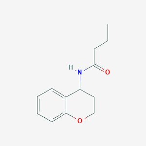 molecular formula C13H17NO2 B7506213 N-(3,4-dihydro-2H-chromen-4-yl)butanamide 