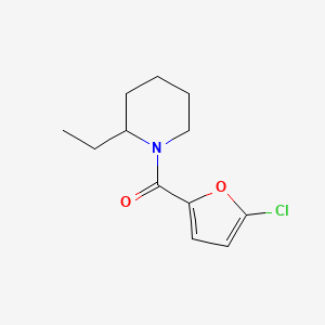 molecular formula C12H16ClNO2 B7506245 (5-Chlorofuran-2-yl)-(2-ethylpiperidin-1-yl)methanone 