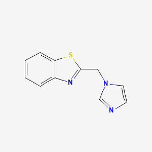 molecular formula C11H9N3S B7506256 2-(Imidazol-1-ylmethyl)-1,3-benzothiazole 