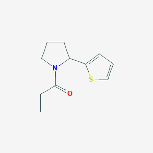 molecular formula C11H15NOS B7506280 1-(2-Thiophen-2-ylpyrrolidin-1-yl)propan-1-one 