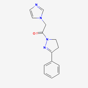 2-Imidazol-1-yl-1-(5-phenyl-3,4-dihydropyrazol-2-yl)ethanone