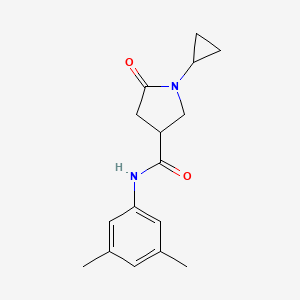 molecular formula C16H20N2O2 B7506298 1-cyclopropyl-N-(3,5-dimethylphenyl)-5-oxopyrrolidine-3-carboxamide 