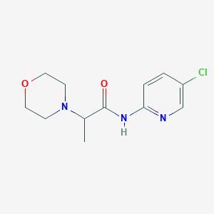 molecular formula C12H16ClN3O2 B7506325 N-(5-chloropyridin-2-yl)-2-morpholin-4-ylpropanamide 